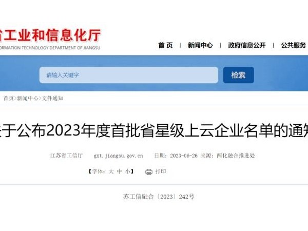 环球传动荣获"江苏省五星级上云企业"